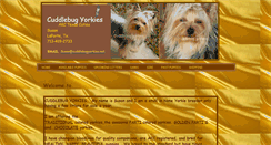 Desktop Screenshot of cuddlebugyorkies.net