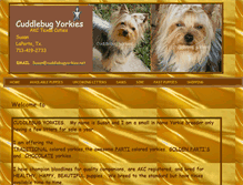 Tablet Screenshot of cuddlebugyorkies.net